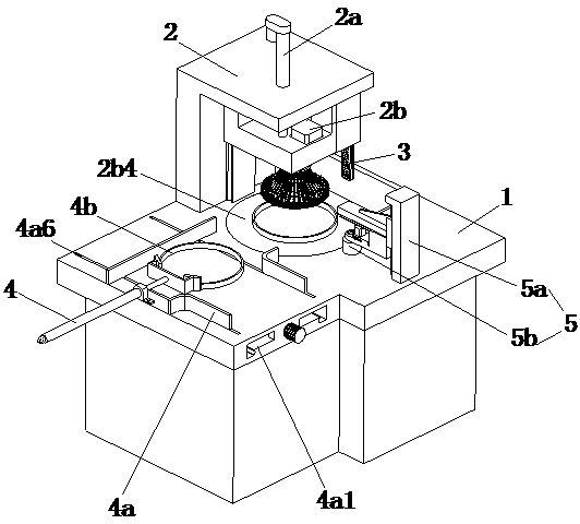 A processing device for ring metal parts
