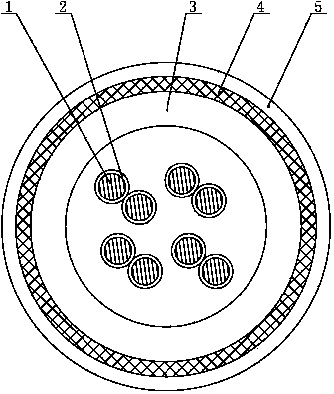Whitening ultraviolet-proof non-shield instrument cable for ships and manufacturing method thereof