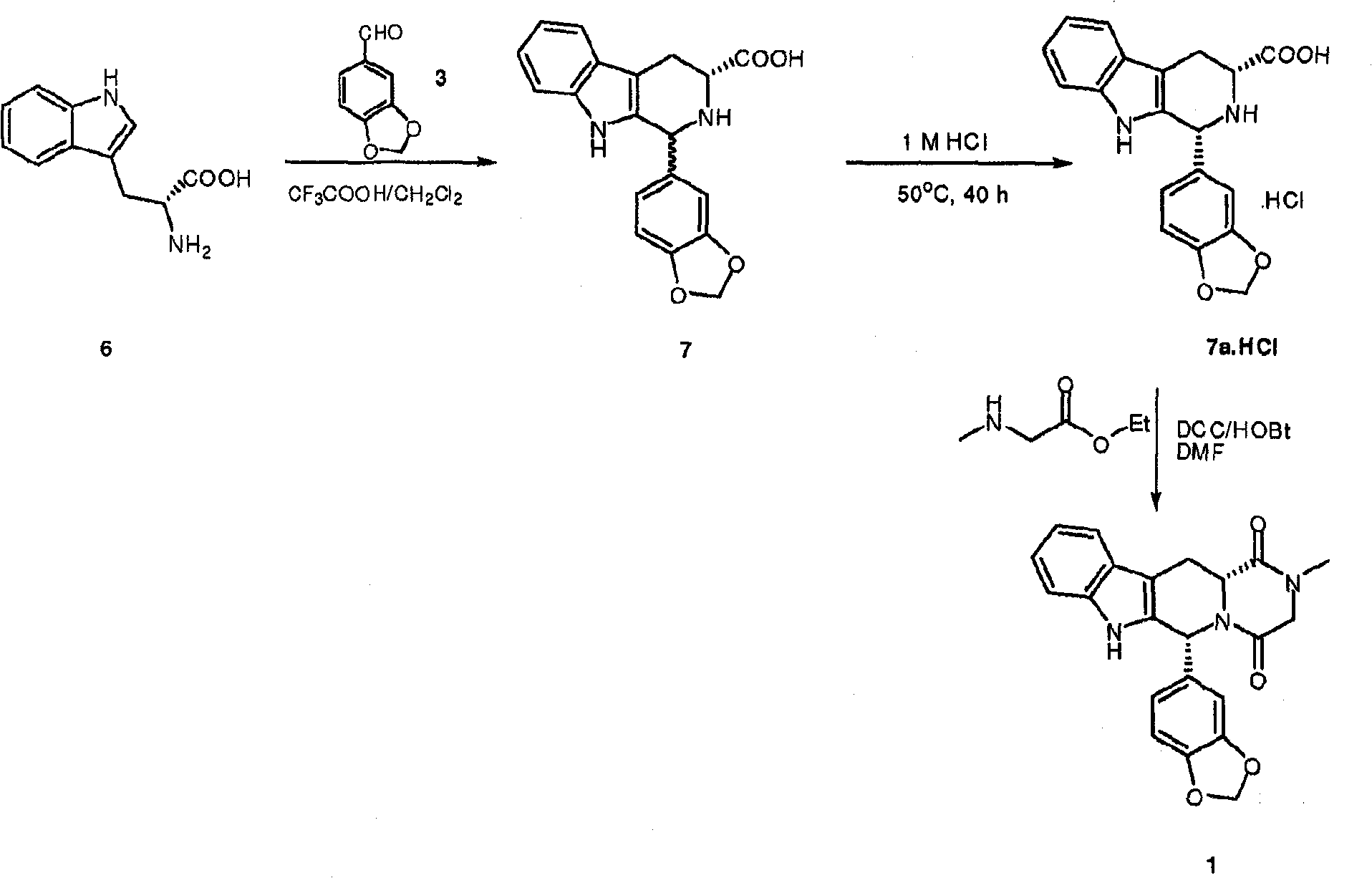 Conversion of tryptophan into beta-carboline derivatives