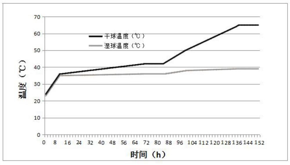 Two-stage intensive baking process for manifesting cinnabar smoke style