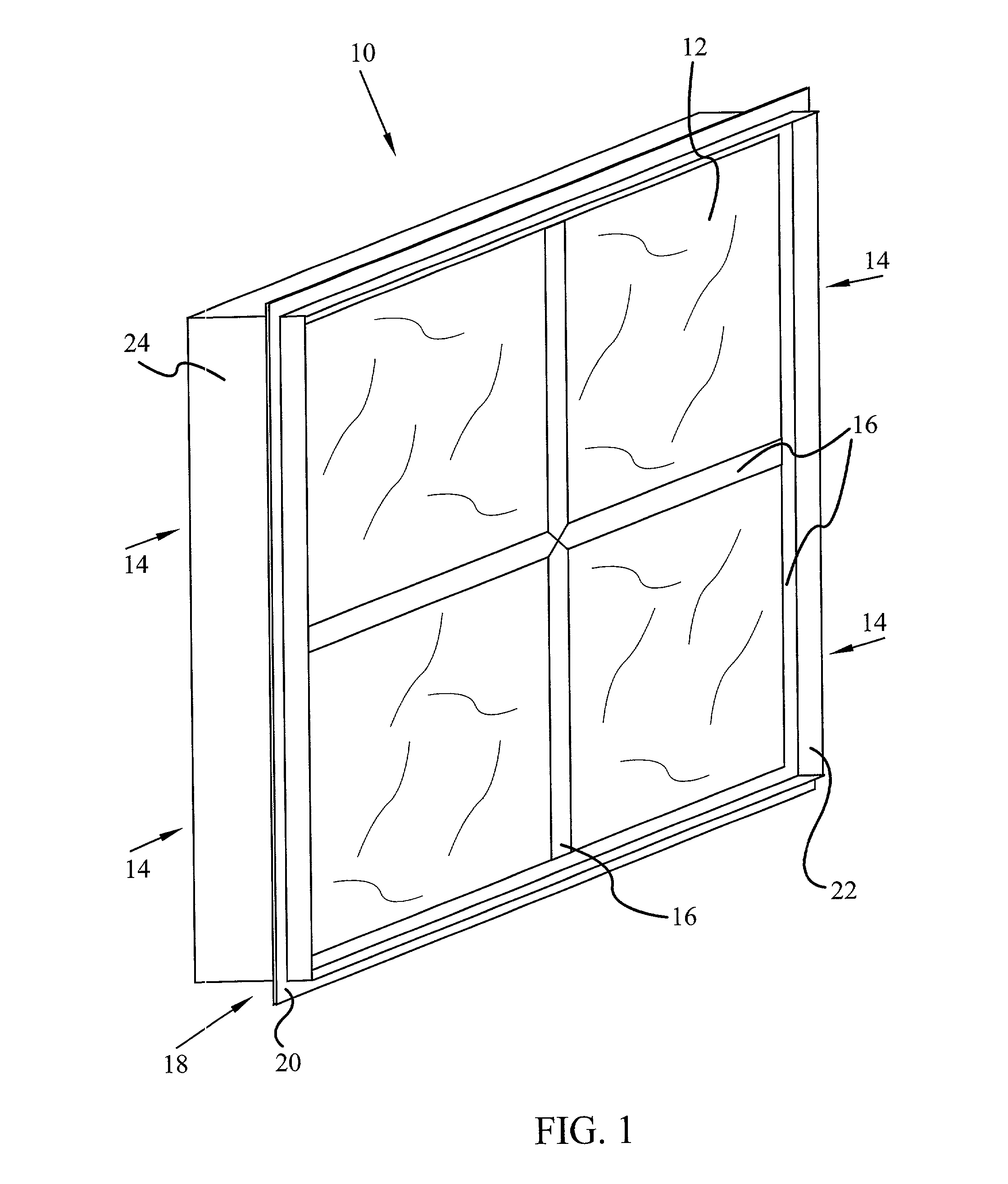 Glass block structure with phenolic resin framework