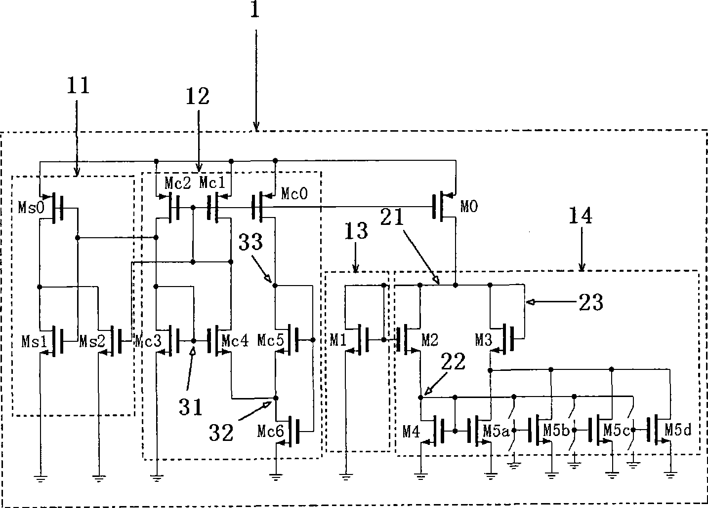 Low-voltage low-power consumption CMOS voltage reference circuit