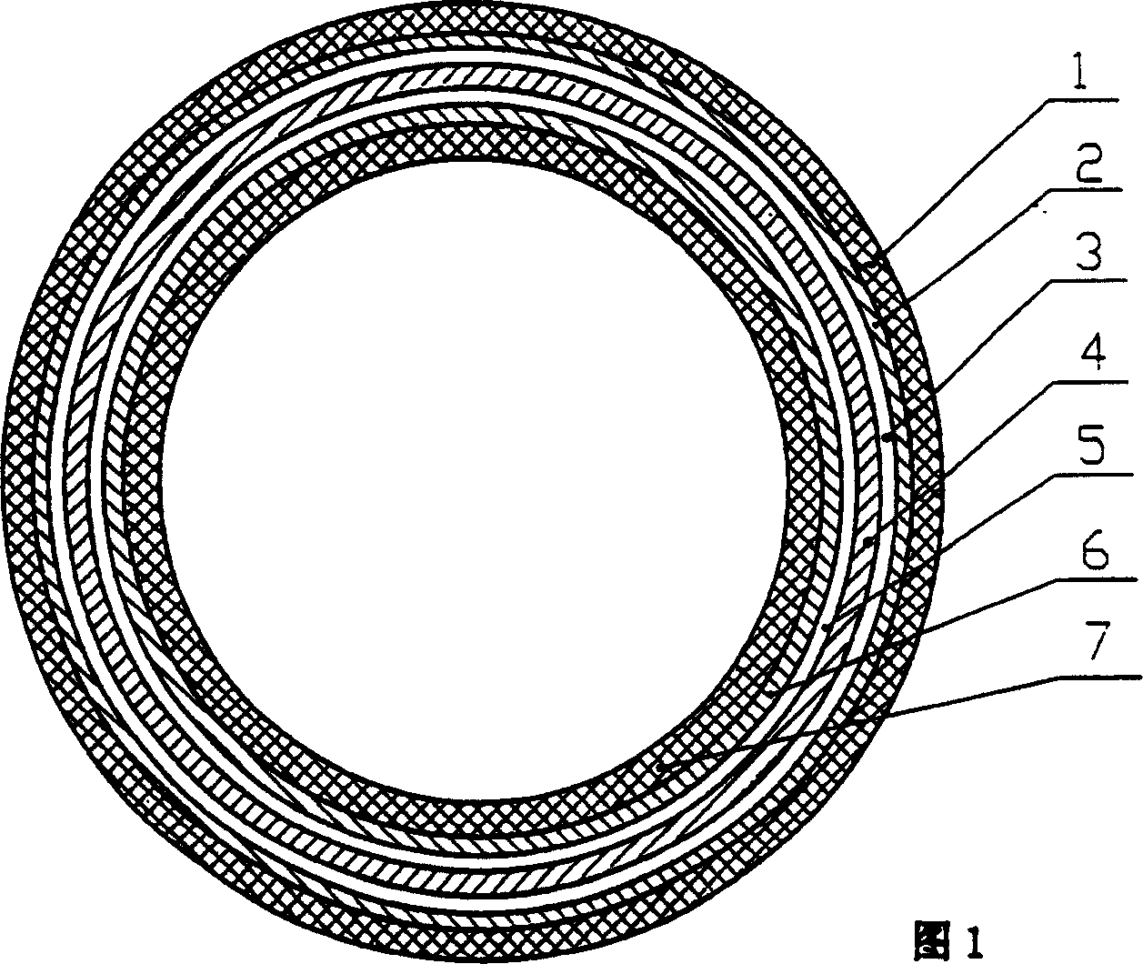 Steel-plastics composite pressure pipe and its production method