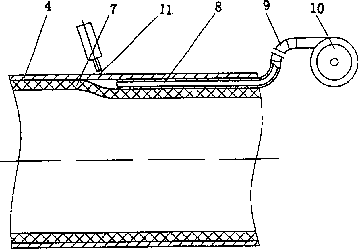 Steel-plastics composite pressure pipe and its production method