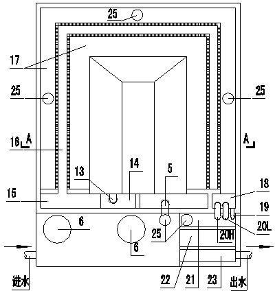Device and method for domestic sewage treatment