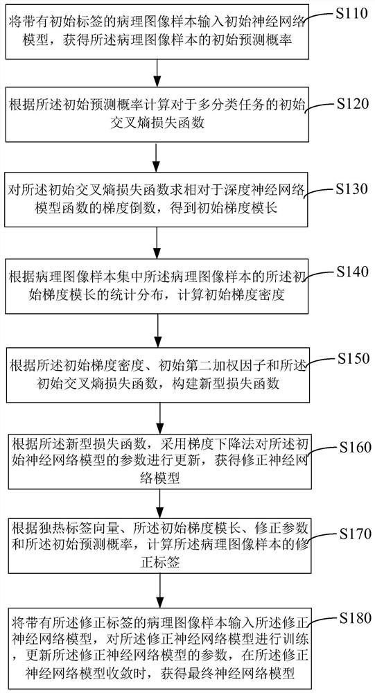 Neural network model training method and device for pathological image sample