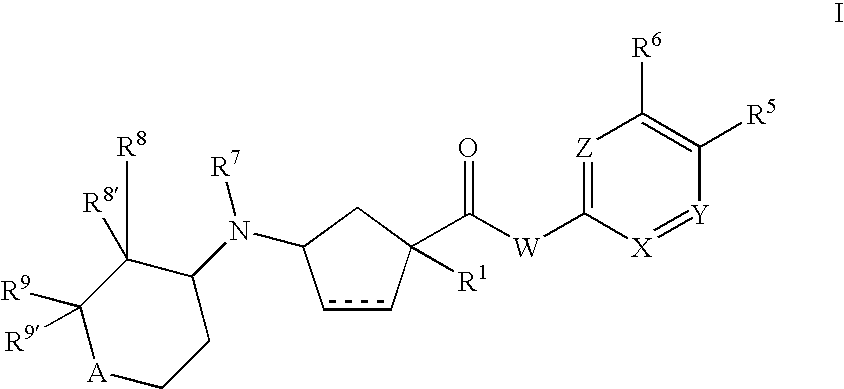 3-Aminocyclopentanecarboxamides as modulators of chemokine receptors