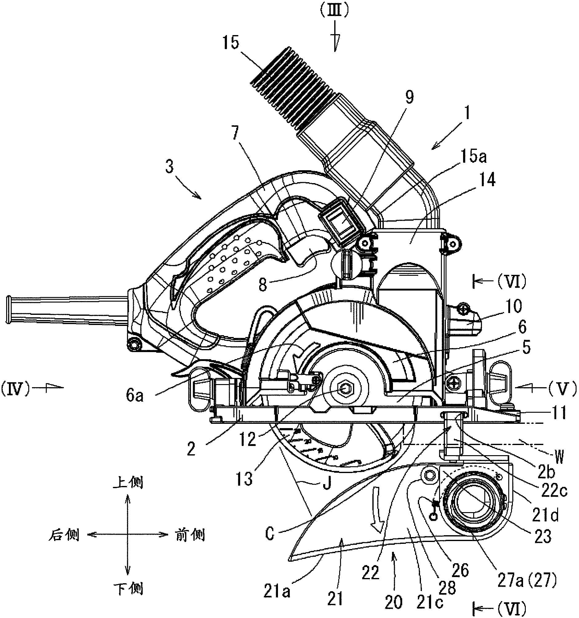 Dust collector for cutting machine