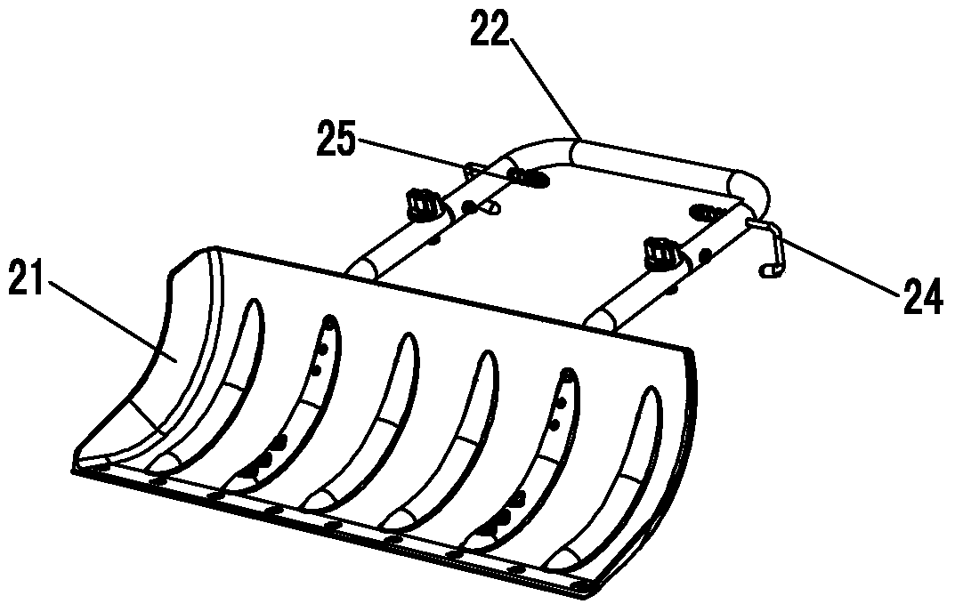 A trolley with snow removal function