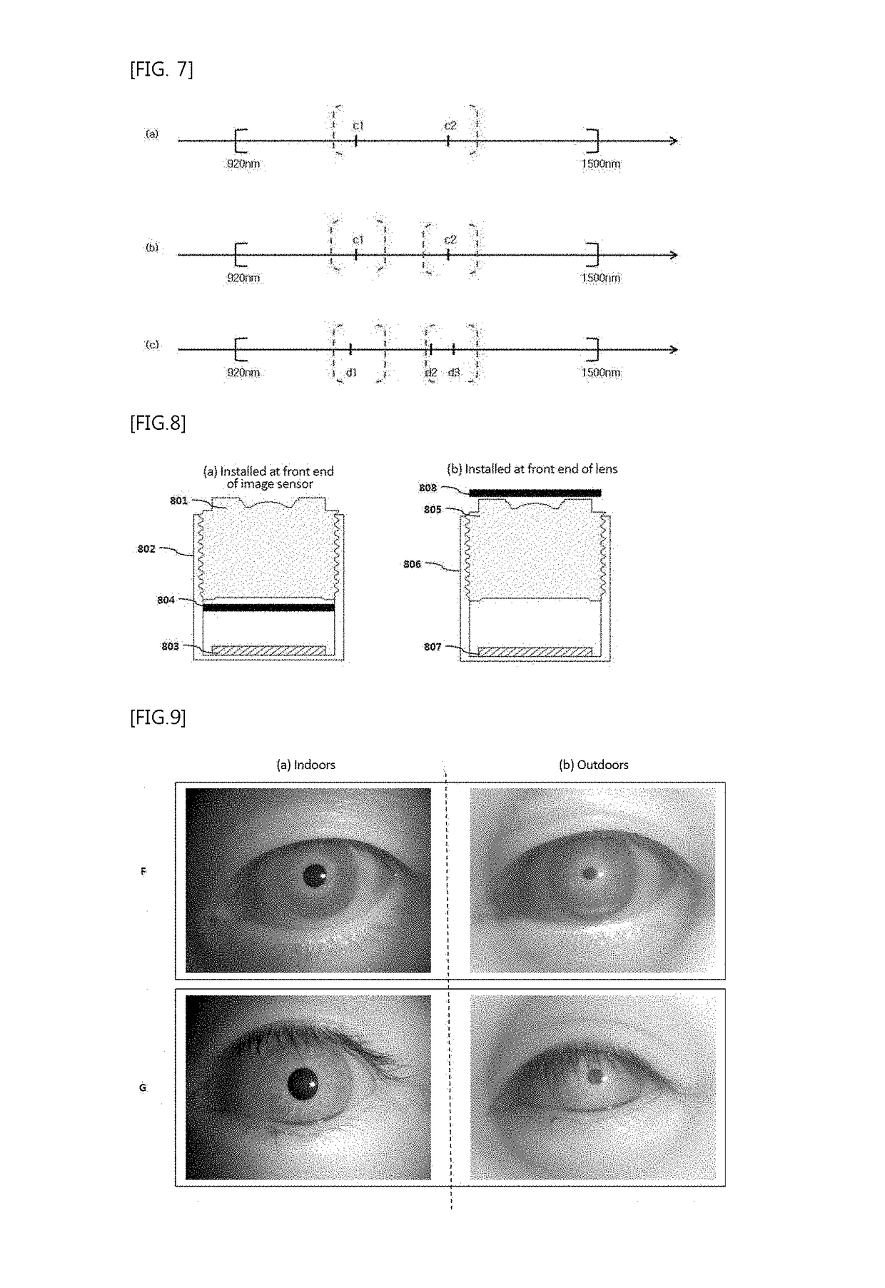 Hand-attachable wearable device capable of iris recognition indoors and/or outdoors