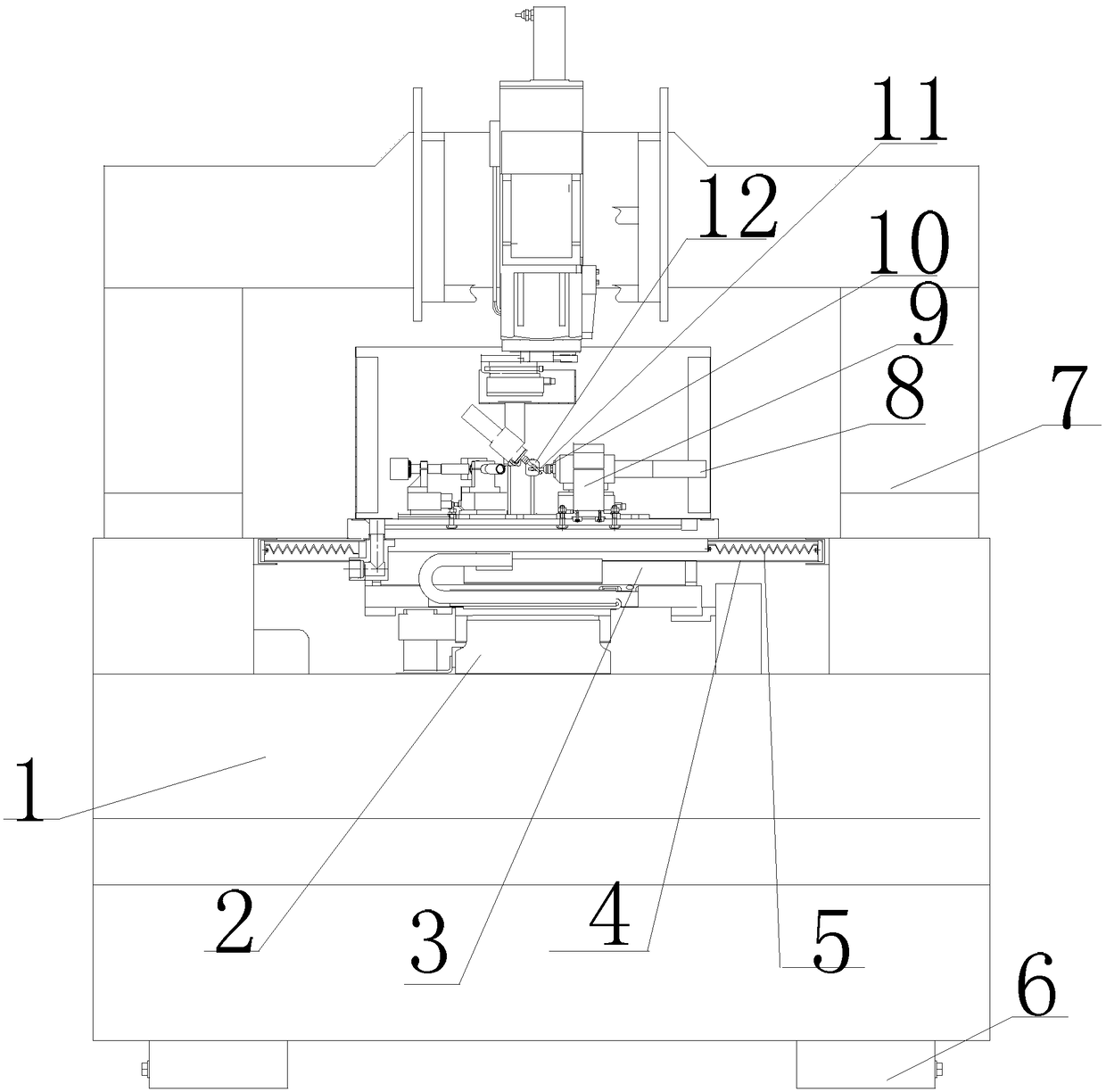 Machine tool for ultra-precision grinding of small-sized thin-walled complex structural parts