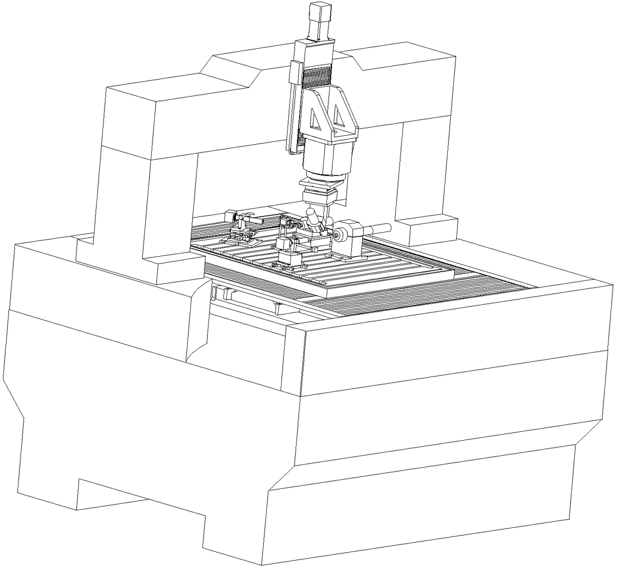 Machine tool for ultra-precision grinding of small-sized thin-walled complex structural parts