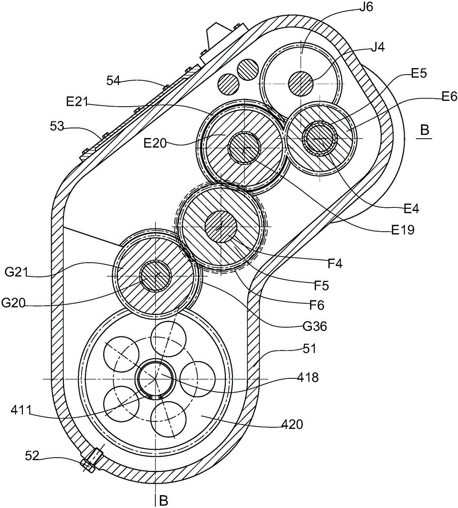 Hydraulic-mechanical mixed four-gear transmission method
