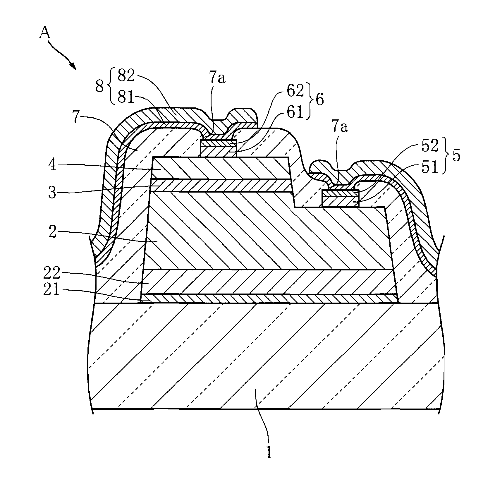 Semiconductor light emitting element and method for manufacturing same