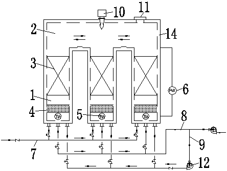 On-line tar removal device and method for heat accumulators