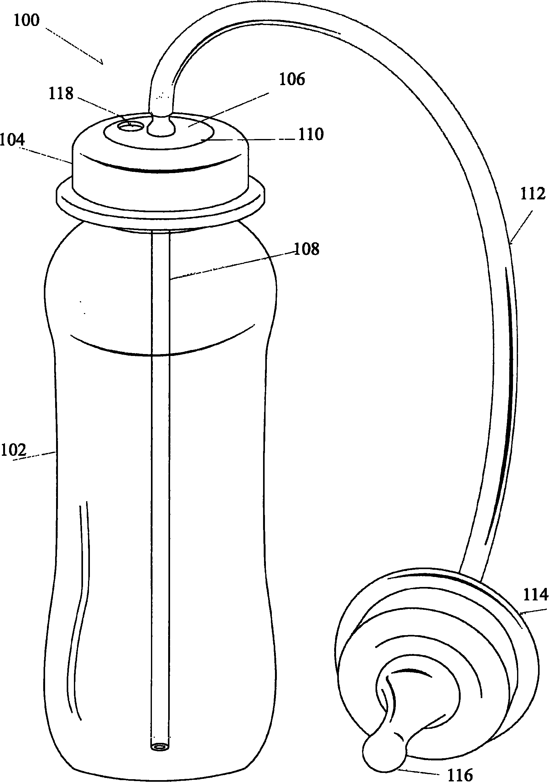 Modular feeding bottle