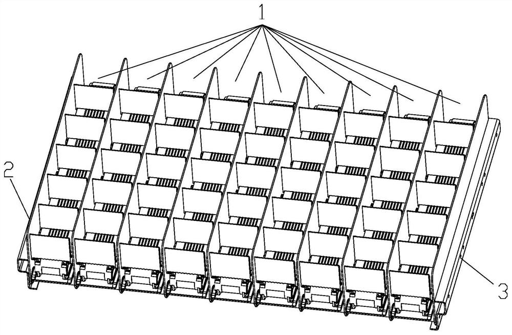 A grid aisle of an automatic vending machine