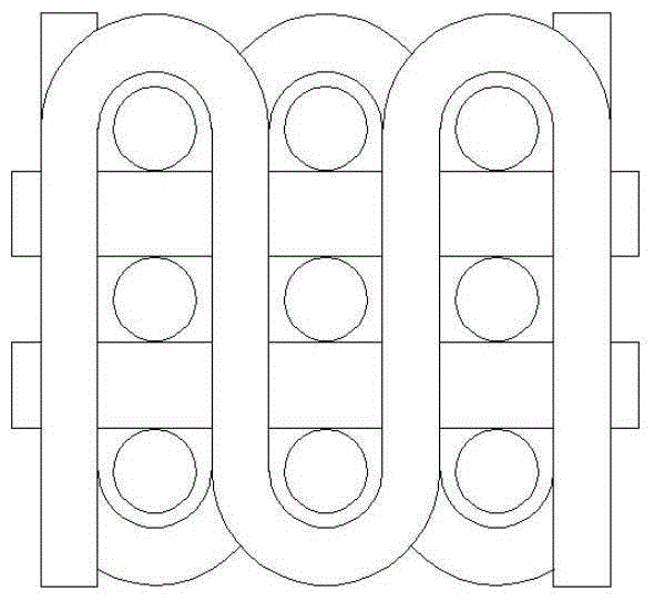 Tubular facesheet-linked fabric with ribs additionally arranged in circumferential/axial direction and preparation method thereof