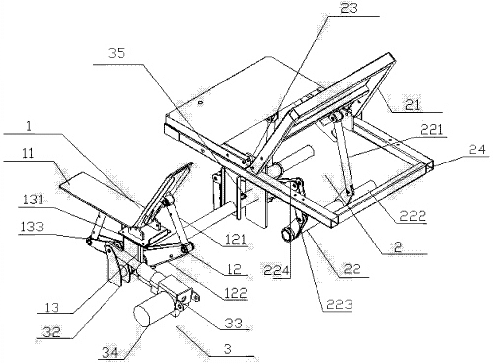 Turning mechanism for a nursing bed