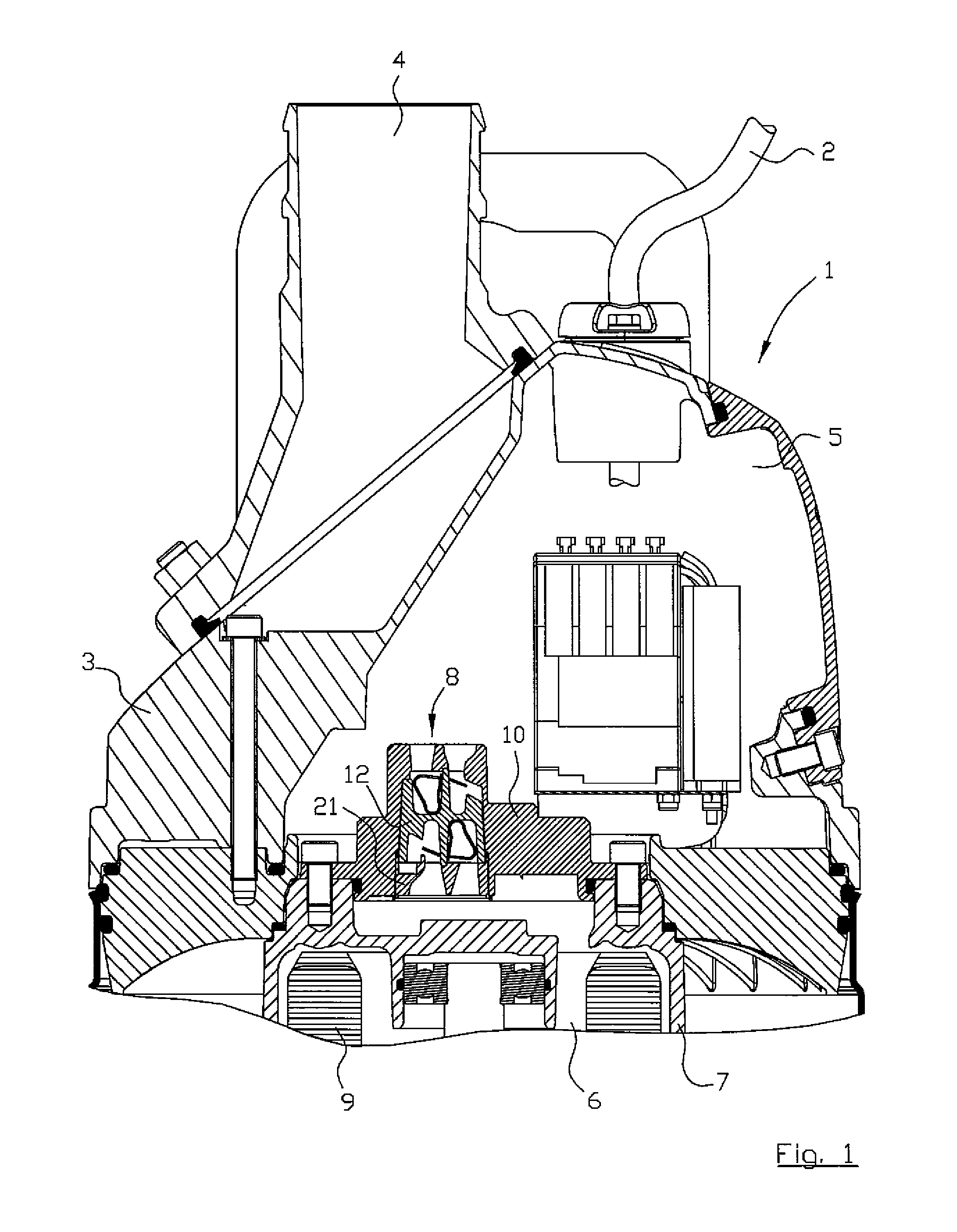 Partition for immersible machine