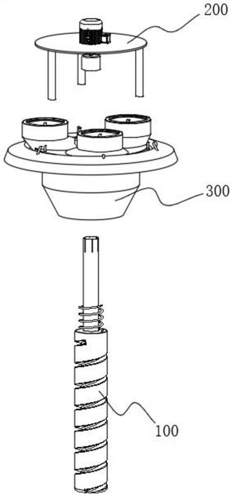 Drilling device for wind power flange forging stock based on wind power type scrap collection