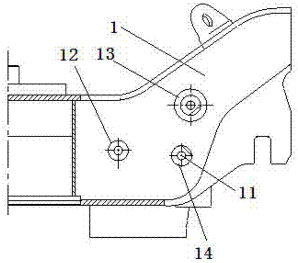 Transition interface plate for bogie unit brake cylinder and connection method