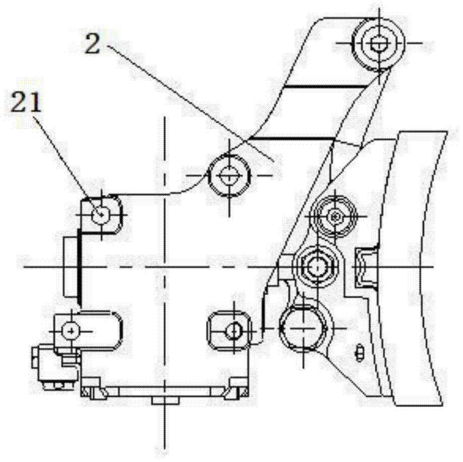 Transition interface plate for bogie unit brake cylinder and connection method