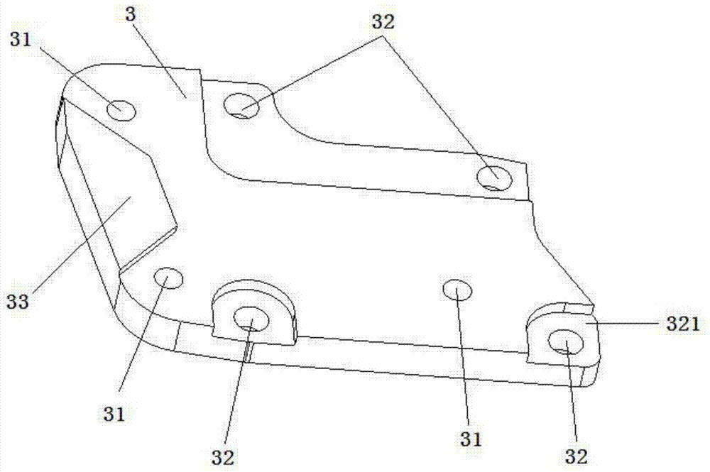 Transition interface plate for bogie unit brake cylinder and connection method