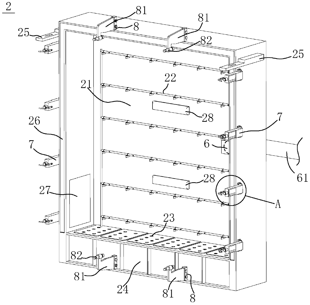 Curtain wall comprehensive physical detection device