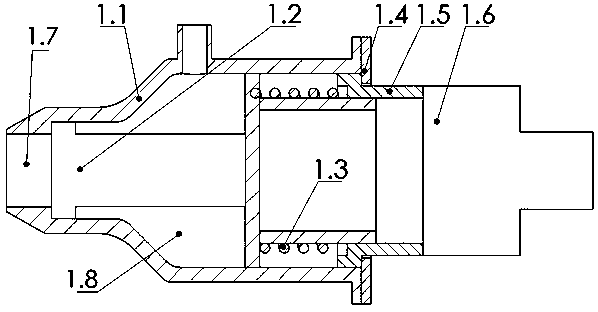 Leakage detecting head, condenser on-line leakage detecting device and applications thereof