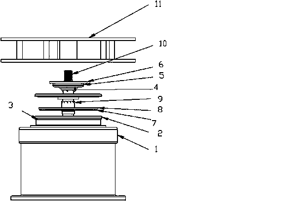 Unloading device for vertical-axis wind turbine