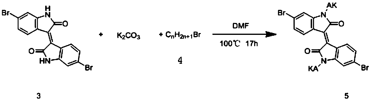 A kind of acceptor material of organic solar cell and preparation method thereof