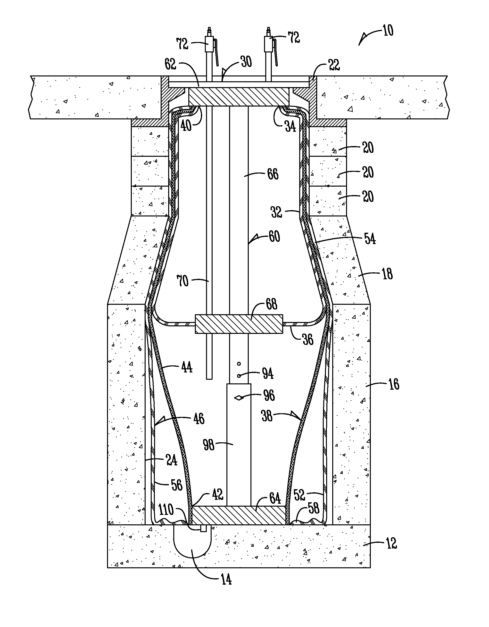Method and means of lining a manhole