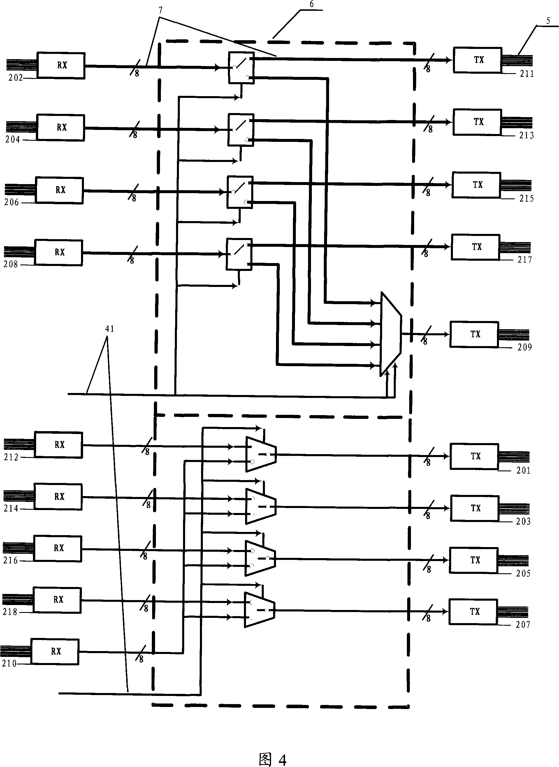 Device for single board to realize protection switching with multiple 1000M optical port