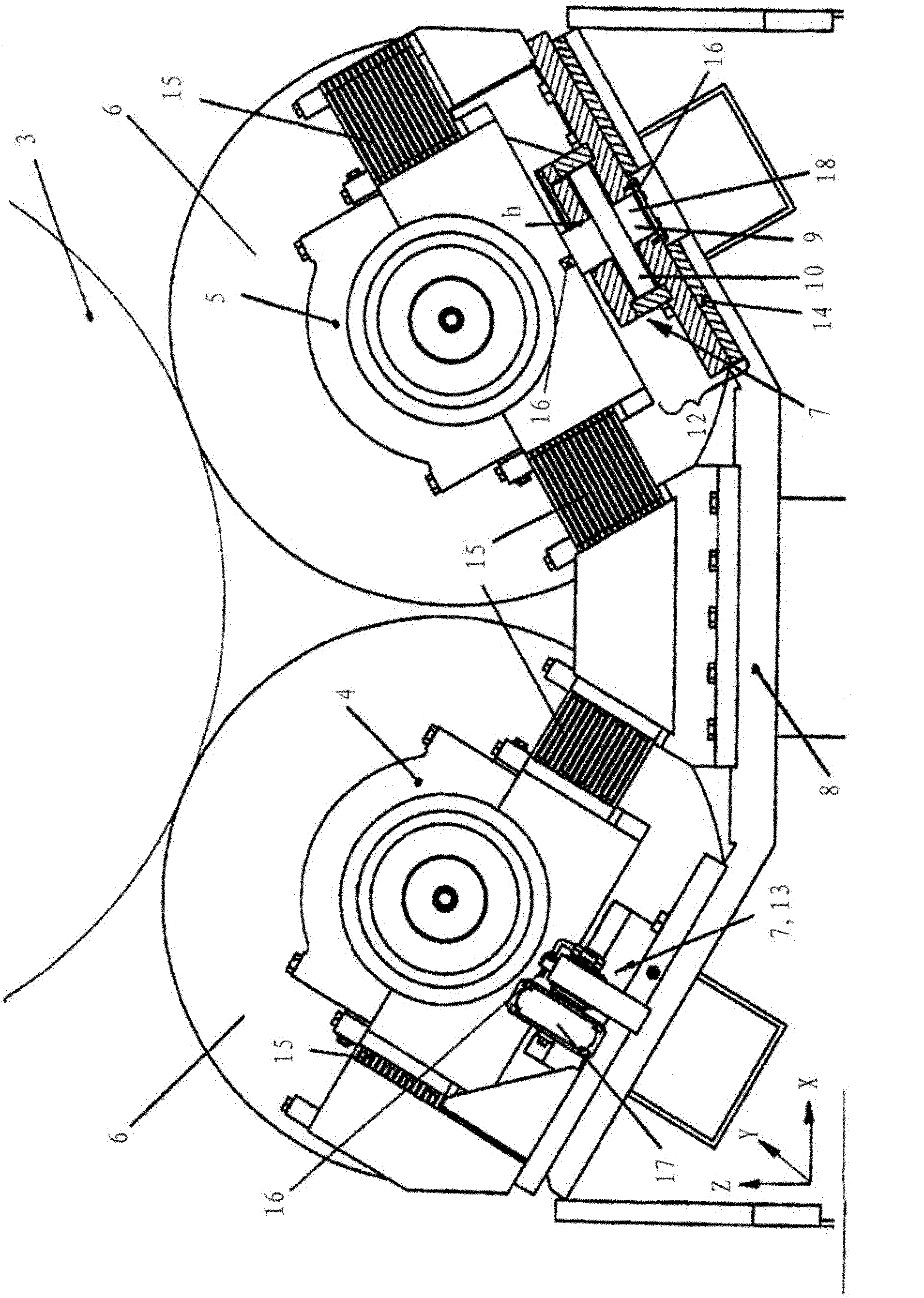 Roll winding device and method for winding a sheet of material