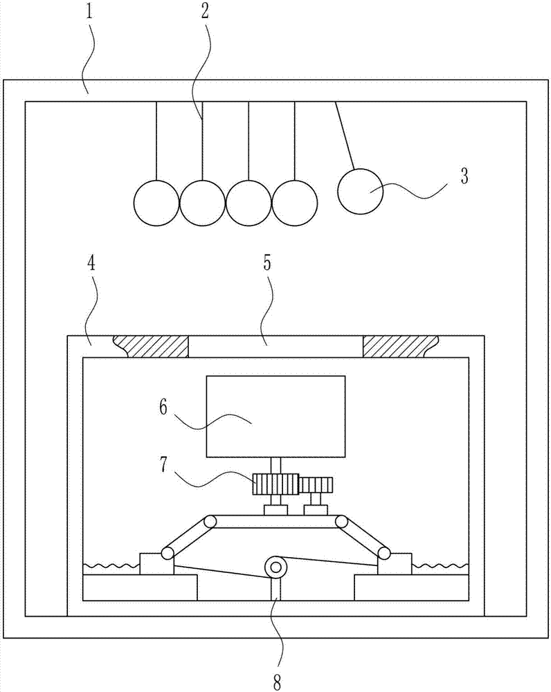 Swinging ball experiment demonstration device for classroom experiment