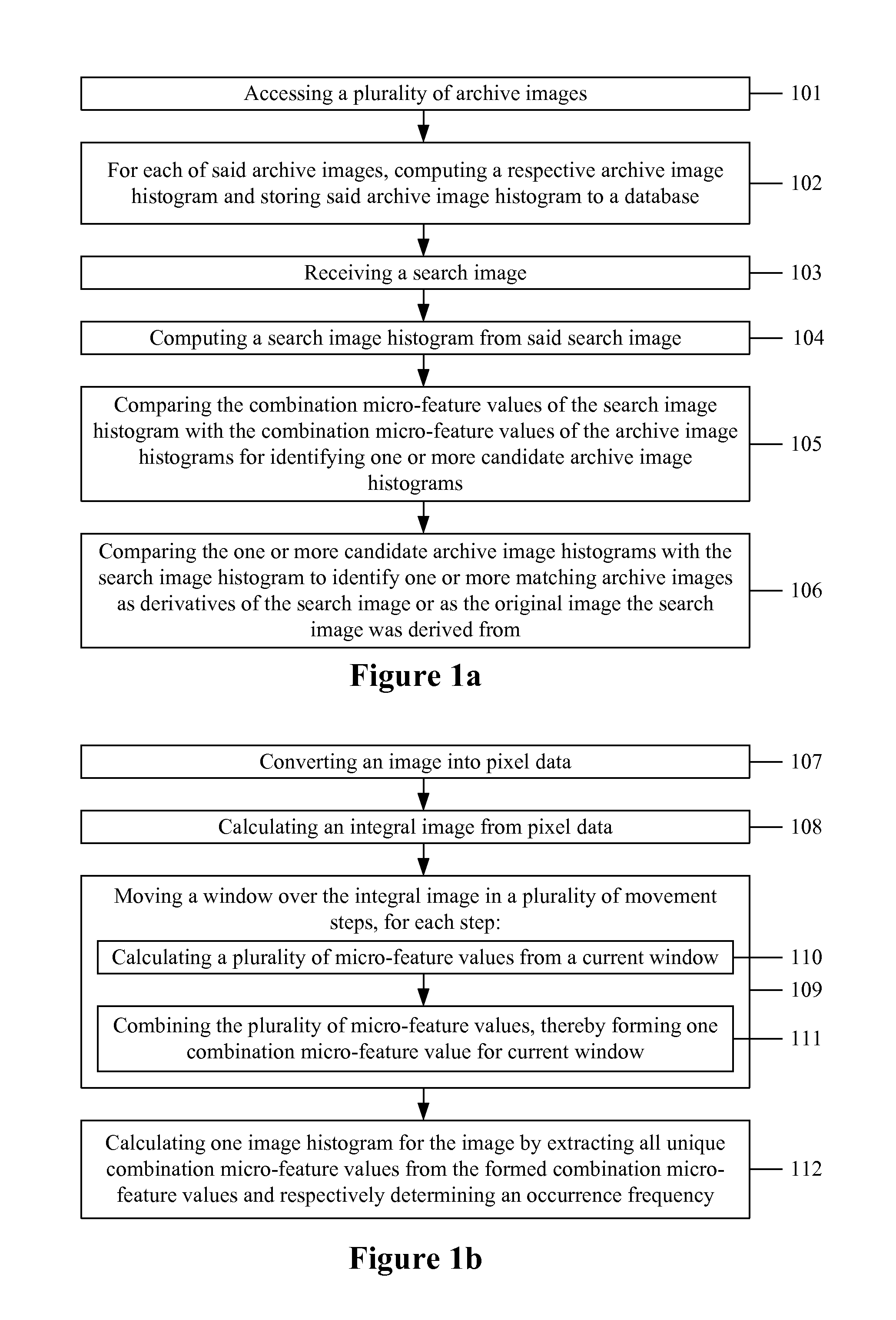 Method for identifying pairs of derivative and original images