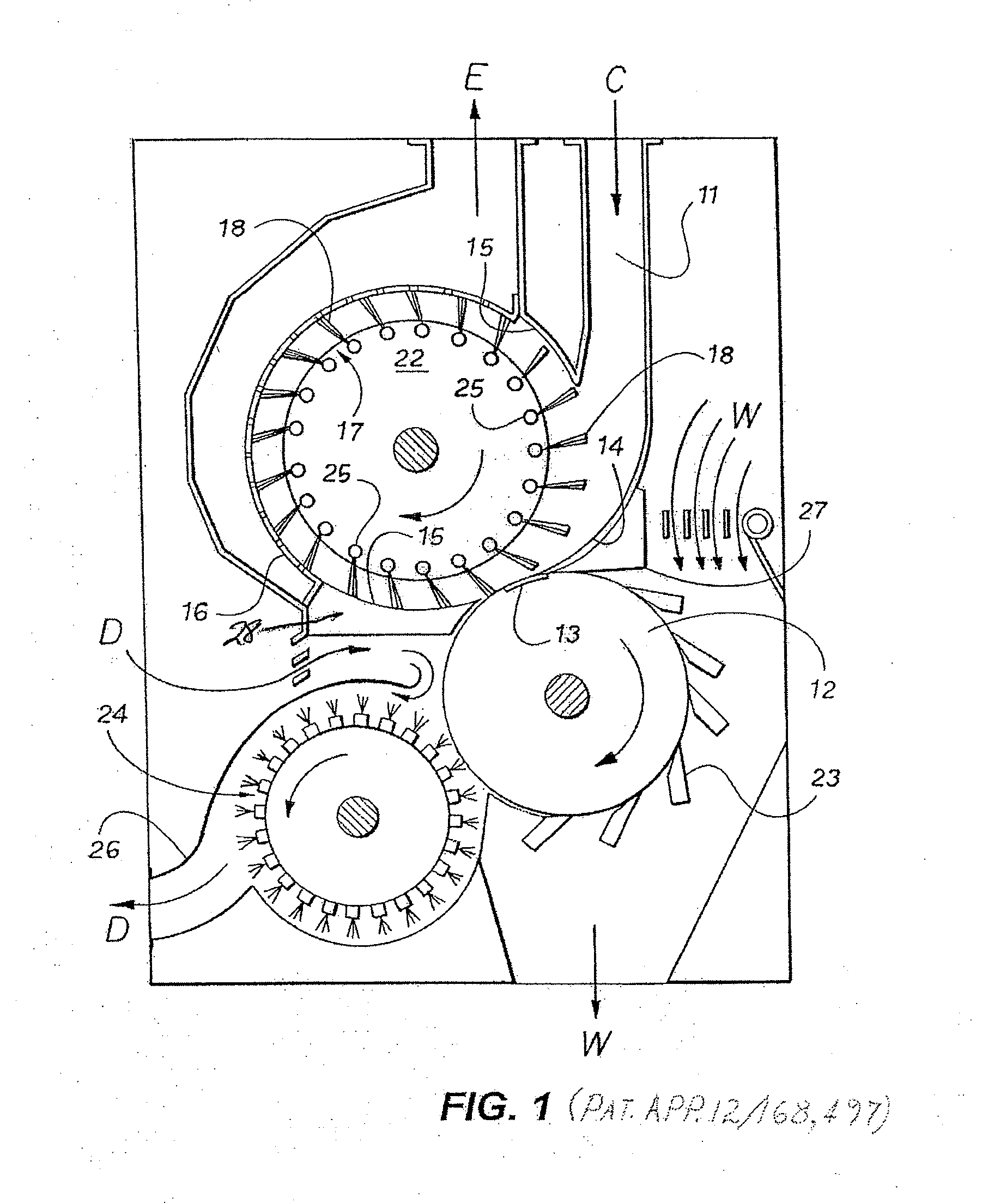 Method and Apparatus for Separating Foreign Matter from Fibrous Material