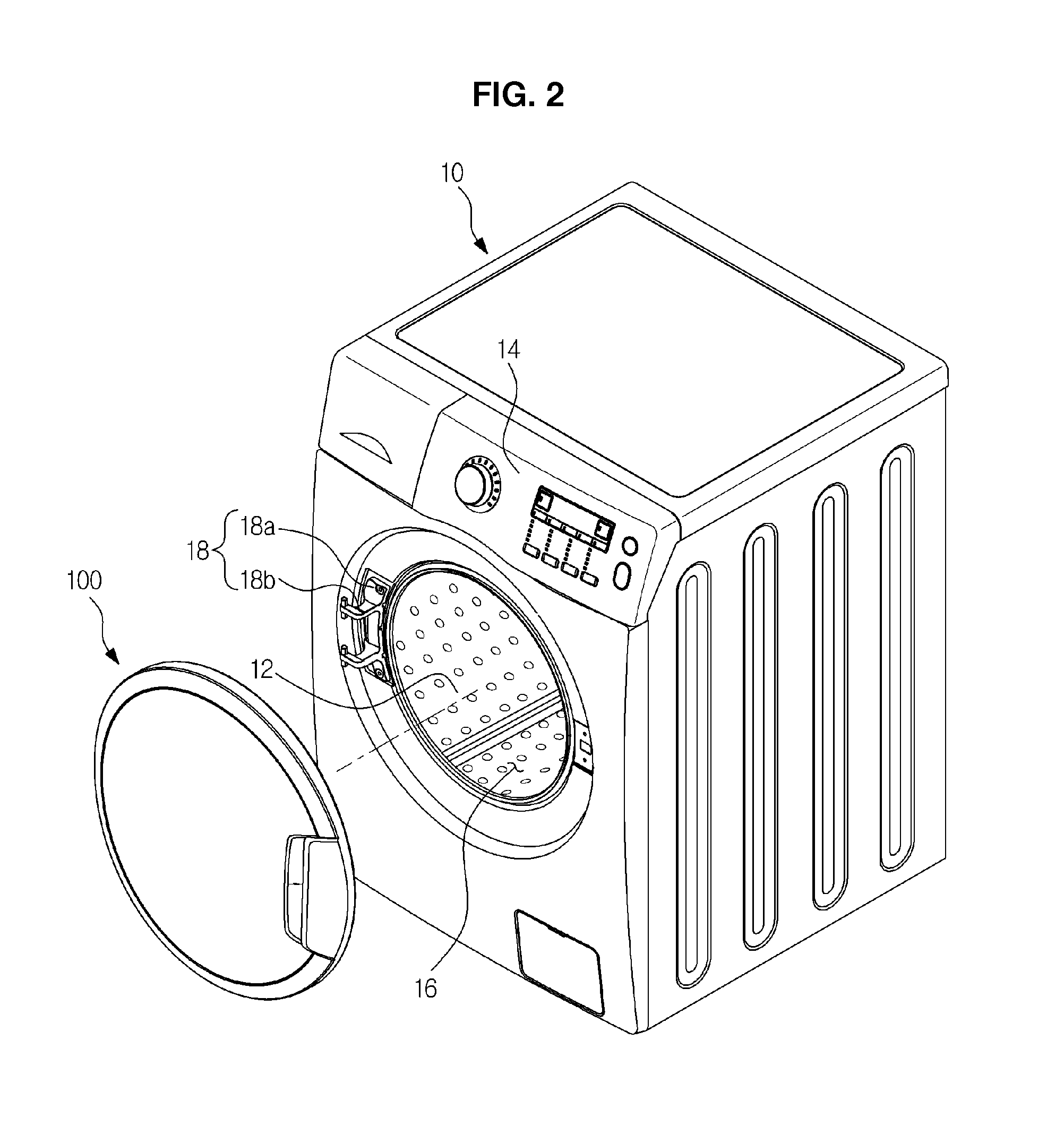 Door and clothes treating apparatus having the same