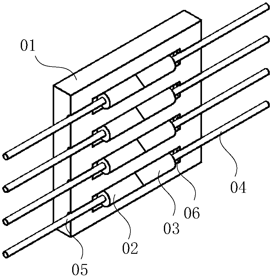 Electric connector in vacuum high-temperature environment