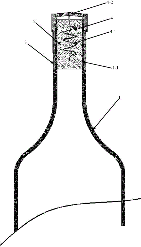 Novel bottle with self-opening cork and opening method of bottle