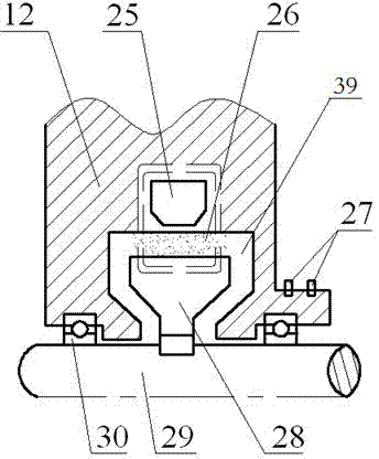 Double-cavity hydraulic retarding device integrated at bottom of engine
