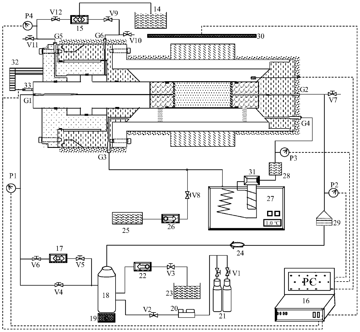 Device and method for analyzing mechanical properties of hydrate sediments based on low-field nuclear magnetism