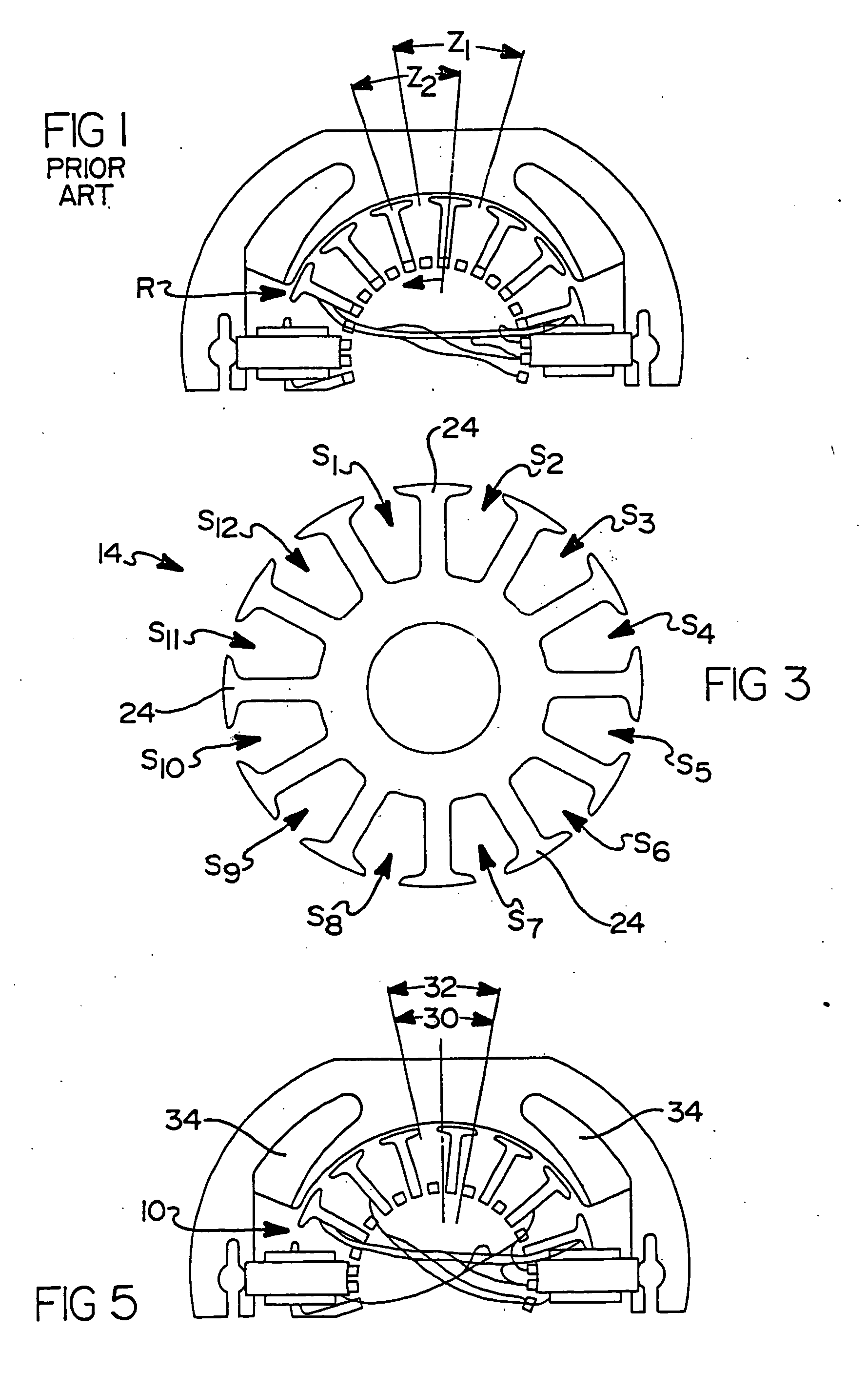 Motor armature having distributed windings for reducing arcing