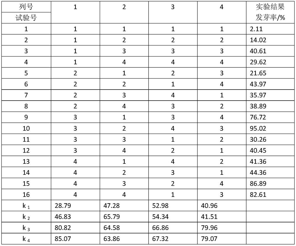 A method for improving the germination rate and germination rate stability of litsea cubeba seeds