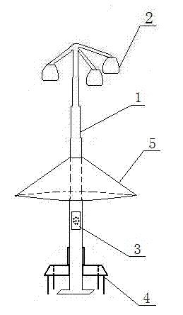 Landscape lamp with pedestrian resting function