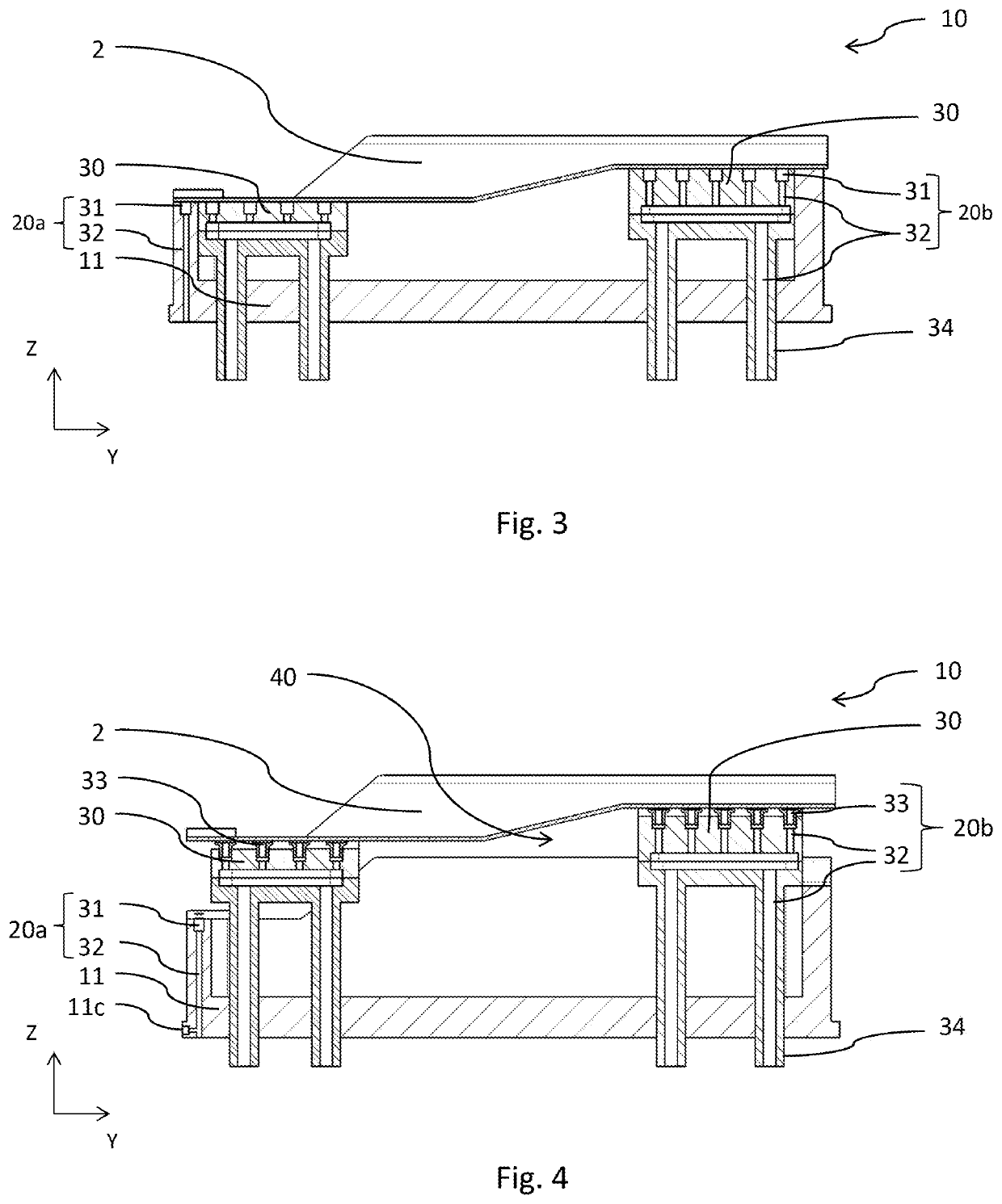 Clamping device with excavation function