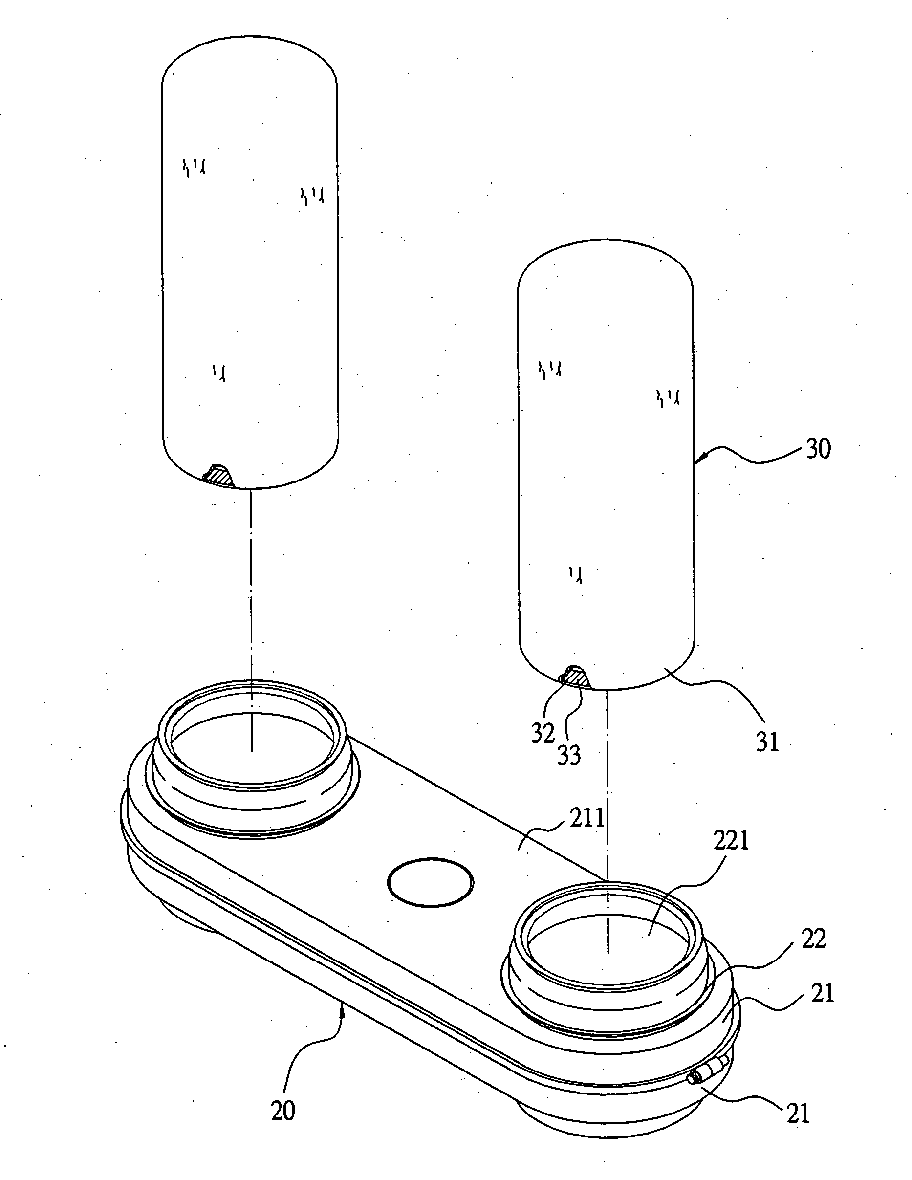 Device for fixing a dust-collecting bag on a dust-collecting machine