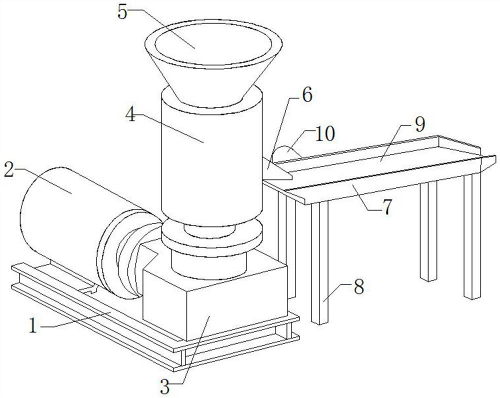 A straw granulator