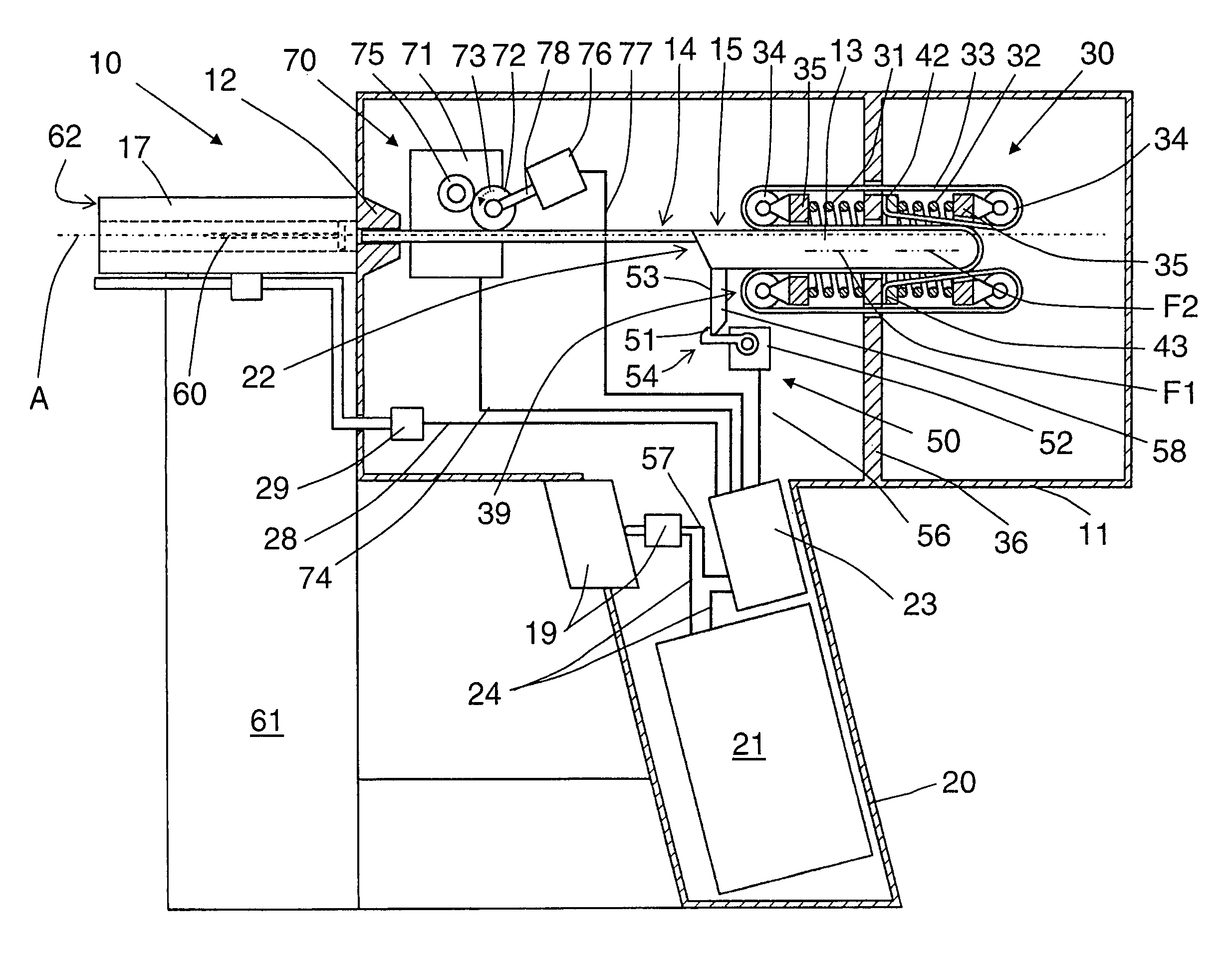 Hand-held drive-in tool